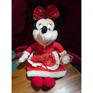 Vintage Disney  Minnie (Mouse) Claus Christmas Doll 17" Plush By Applause NWT!